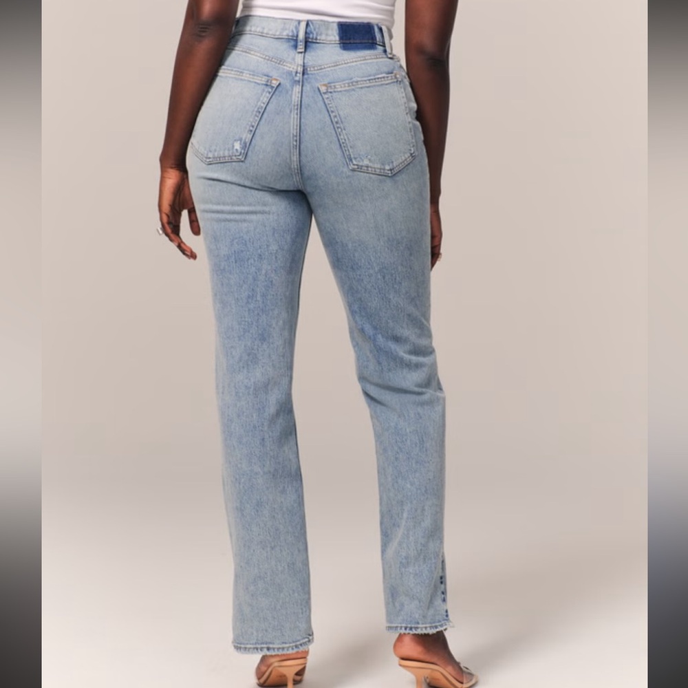Abercrombie & Fitch Light Wash Straight-Leg Jeans